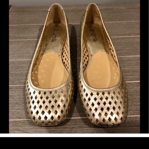 MICHAEL Michael Kors Ballet Flats Gold, Sz 7.5